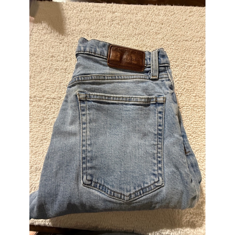 Lands End Square Rigger Jeans Womens 32 Light Wash Straight Traditional Fit Blue